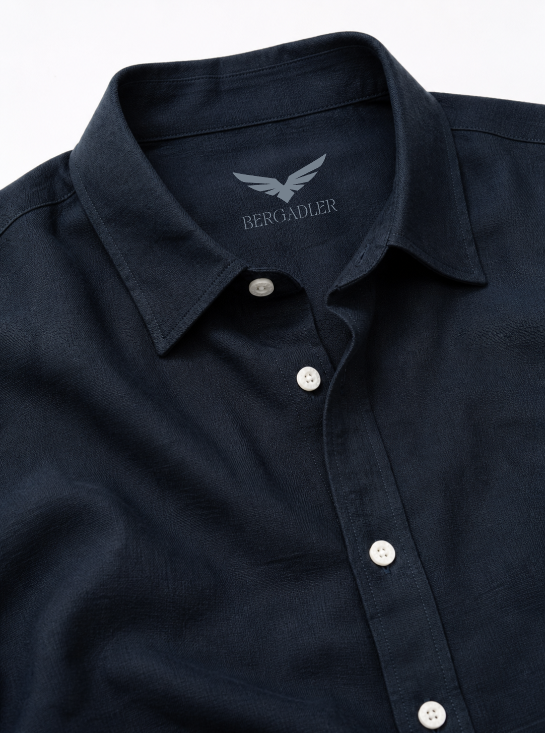 Men Slim Fit Solid Royal Blue 100% Premium Linen Shirt
