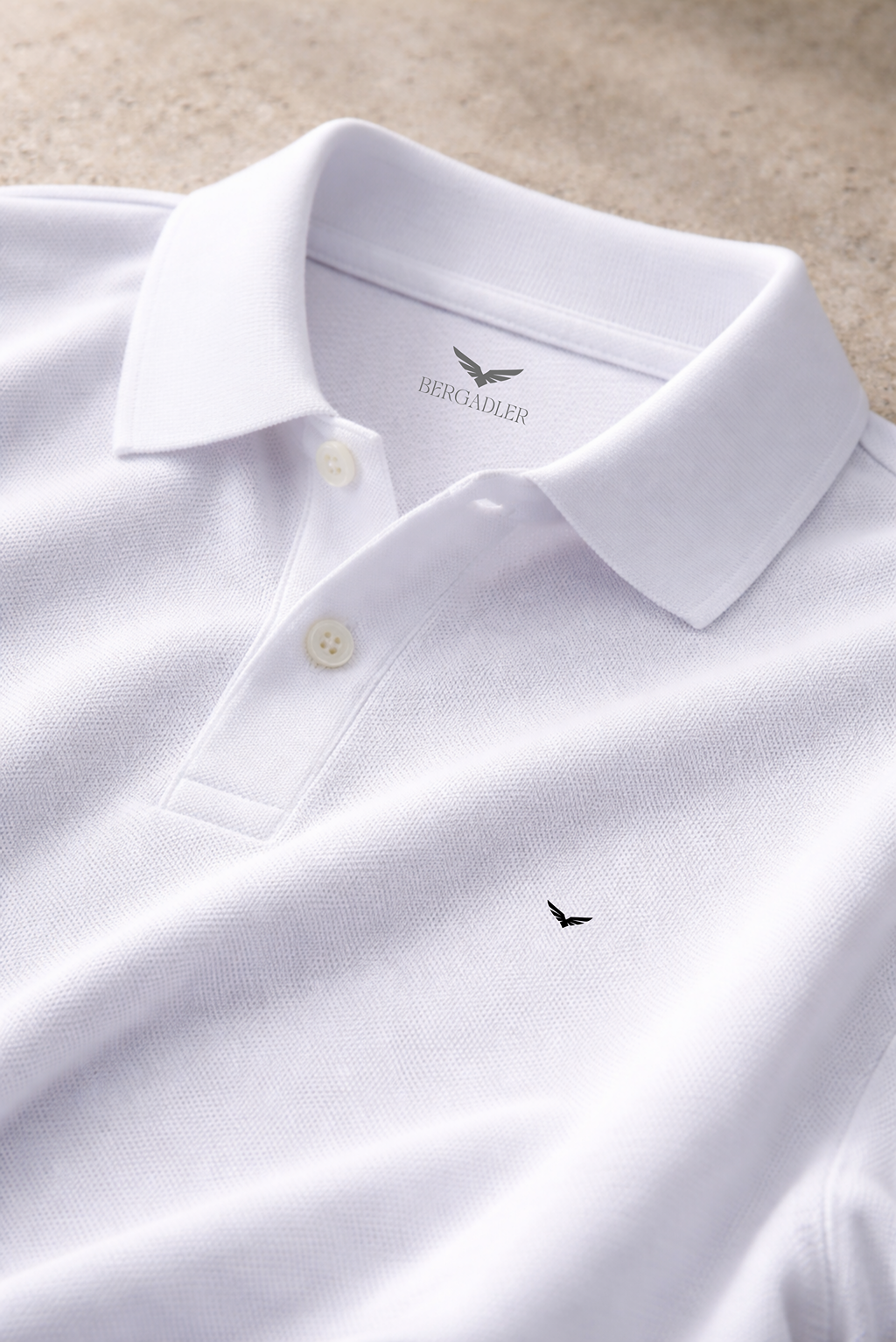 Men Slim Fit Solid White Cotton Polo T-shirt